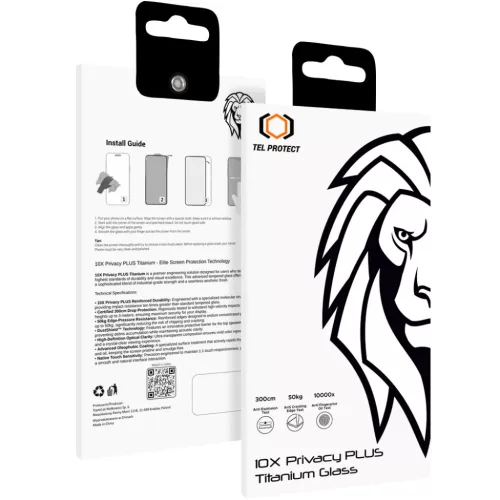  iPhone 17 Pro Max Tel Protect 10X Privacy Titanium betekintésgátló-5900217509875 8 kép