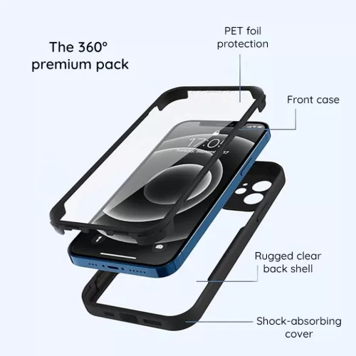 iPhone 18 Pro / iPhone 17 Pro fekete Techsuit ColorVerse 360 Series ü-5949419380110 10 kép
