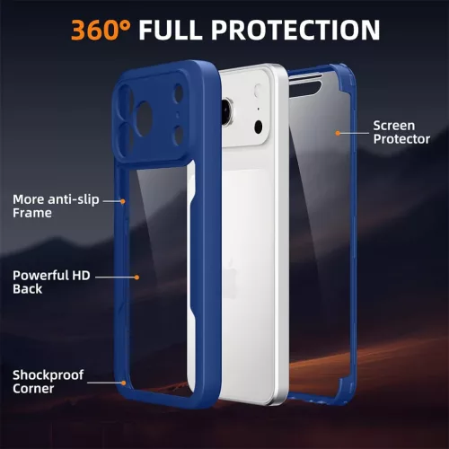 iPhone 18 Pro / iPhone 17 Pro kék Techsuit ColorVerse 360 Series tok -5949419380097 2 kép