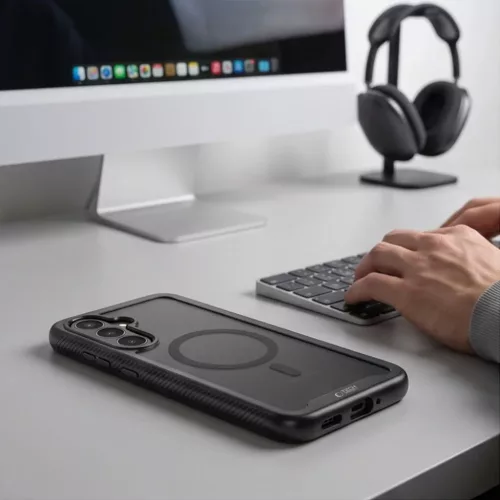 Tech-Protect Defense MagSafe Galaxy S26 FE matt fekete tok-5906302343188 8 kép