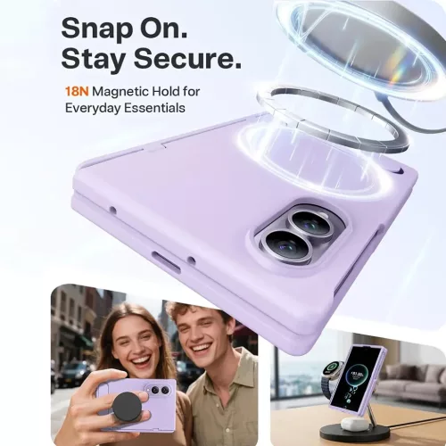 Samsung Galaxy Z Fold8 világoslila Torras Ostand L1 Guardian tok-6942765519981 3 kép