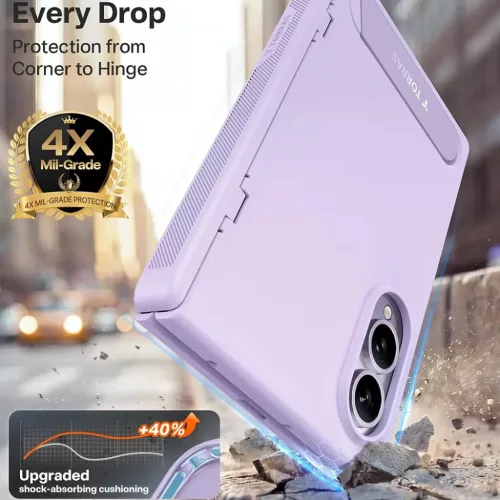 Samsung Galaxy Z Fold8 világoslila Torras Ostand L1 Guardian tok-6942765519981 4 kép