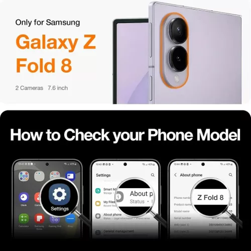 Samsung Galaxy Z Fold8 világoslila Torras Ostand L1 Guardian tok-6942765519981 8 kép