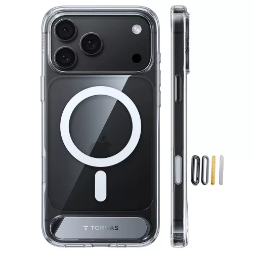 iPhone 18 Pro Átlátszó Torras Ostand L1 MagSafe kompatibilis ütés-6942765591567 2 kép