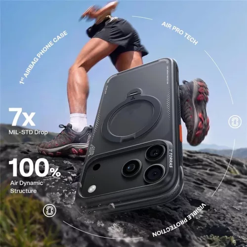 iPhone 18 Pro fekete Torras Ostand Q3 Air-6942765591796 3 kép