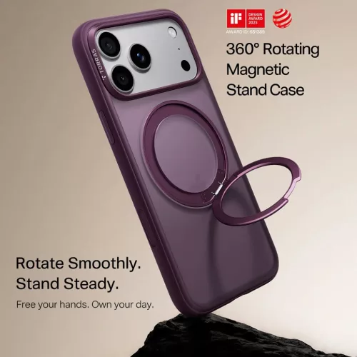 iPhone 18 Pro lila Torras Ostand O1 Guardian tok-6942765591956 5 kép