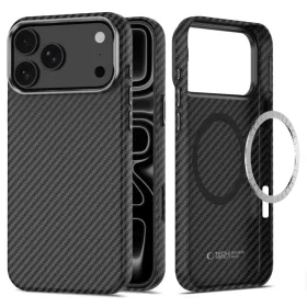 iPhone 17 Pro Max / 18 Pro Max fekete / ezüst Tech-Protect Ion Carbon-5906302325313 1 kép