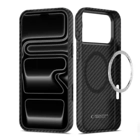 iPhone 17 Pro Max / 18 Pro Max fekete / ezüst Tech-Protect Ion Carbon-5906302325313 2 kép