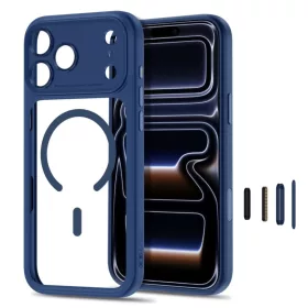 Apple iPhone 17 Pro / 18 Pro sötétkék / átlátszó Tech-Protect Ma-5906302341962 2 kép