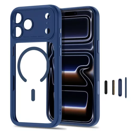 Apple iPhone 17 Pro / 18 Pro sötétkék / átlátszó Tech-Protect Ma-5906302341962 2 kép