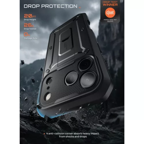 iPhone 17 Pro / 18 Pro fekete Supcase Unicorn Beetle Pro ütésálló -843439163294 7 kép
