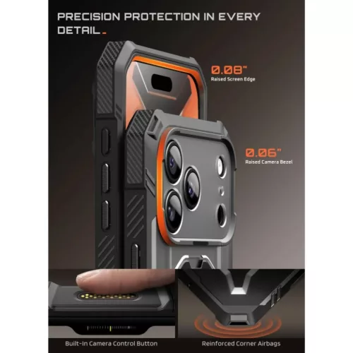 Apple iPhone 17 Pro / 18 Pro Fekete Supcase Grip Pro Mag MagSafe tok-843439163324 9 kép