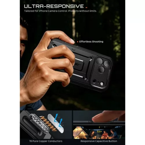 Apple iPhone 17 Pro Max / 18 Pro Max fekete Supcase Unicorn Beetle Pro-843439163409 8 kép