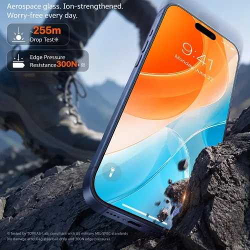 iPhone 18 Pro Átlátszó Torras Sunview AR Shield edzett üveg kijelz-6942765523551 2 kép