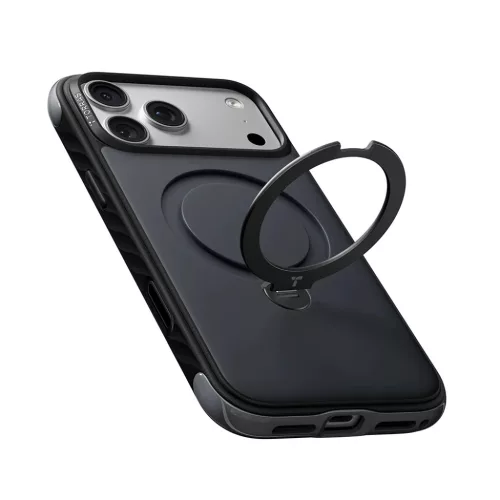 iPhone 18 Pro fekete Torras Ostand Q3 Rugged ütésálló MagSafe tok -6942765591826 3 kép