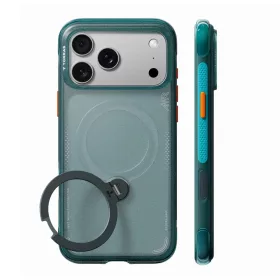   iPhone 18 Pro zöld Torras Ostand Q3 Air tok beépített forgatható állvánnyal és MagSafe funkcióval