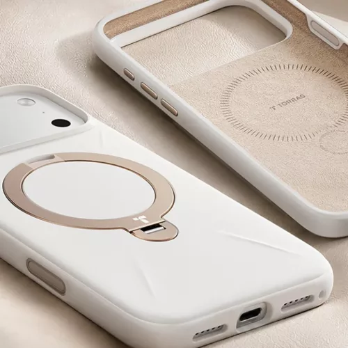 iPhone 18 Pro Fehér Torras QPRO Silicone Series szilikon tok beépít-6942765591666 4 kép