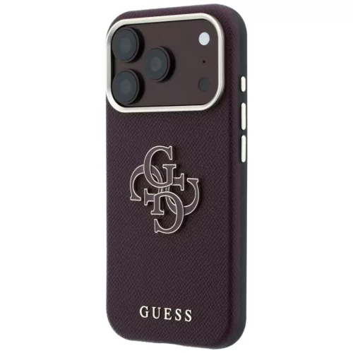 Apple iPhone 18 Pro Max / 17 Pro Max bordó Guess Grained & Big Resin -3666339654993 2 kép