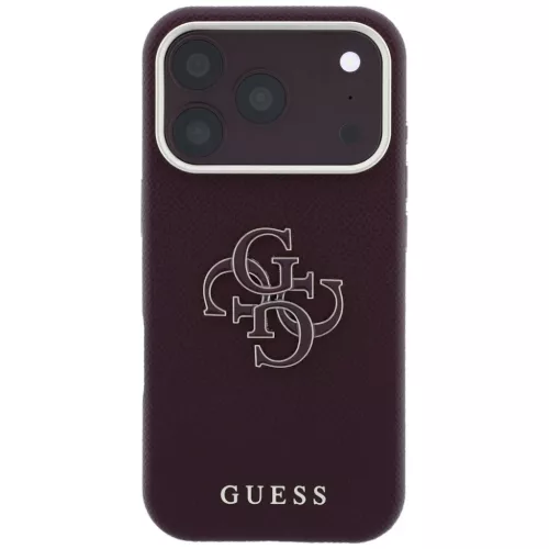 Apple iPhone 18 Pro Max / 17 Pro Max bordó Guess Grained & Big Resin -3666339654993 3 kép