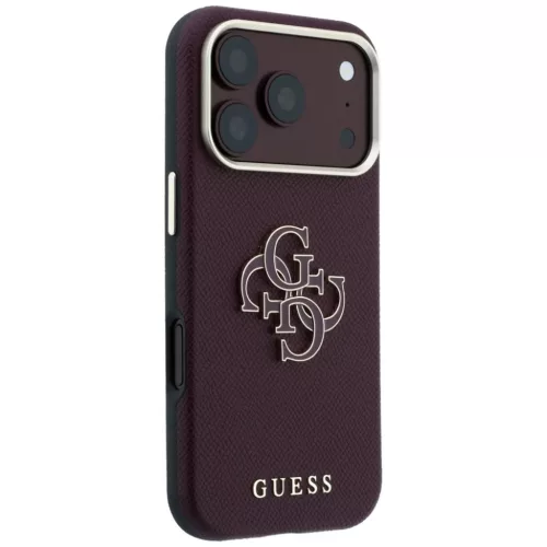 Apple iPhone 18 Pro Max / 17 Pro Max bordó Guess Grained & Big Resin -3666339654993 4 kép