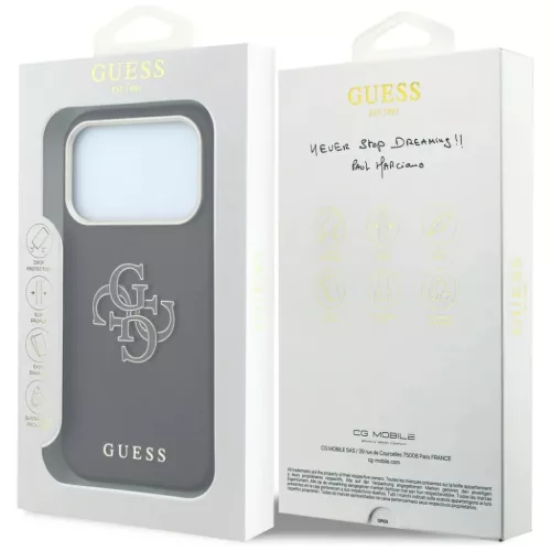 Apple iPhone 18 Pro Max / 17 Pro Max bordó Guess Grained & Big Resin -3666339654993 8 kép