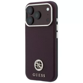 Apple iPhone 18 Pro Max / 17 Pro Max bordó Guess Grained Round Strass-3666339653873 2 kép