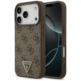 Apple iPhone 18 Pro / 17 Pro barna Guess Leather 4G Triangle Strass Ma-3666339652388 1 kép