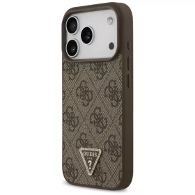 Apple iPhone 18 Pro / 17 Pro barna Guess Leather 4G Triangle Strass Ma-3666339652388 2 kép