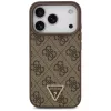 Apple iPhone 18 Pro / 17 Pro barna Guess Leather 4G Triangle Strass Ma-3666339652388 3 kép