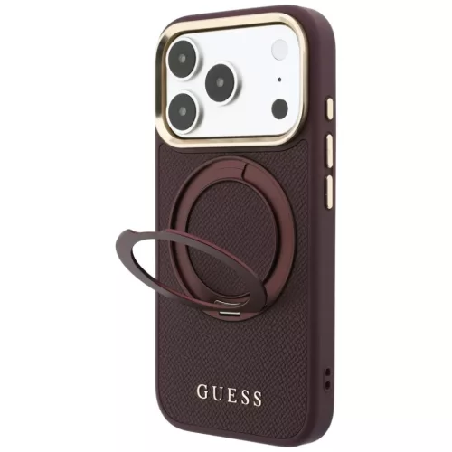 Apple iPhone 18 Pro Max / 17 Pro Max Bordó Guess 360° gyűrűs kitá-3666339654030 2 kép