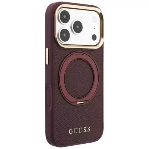 Apple iPhone 18 Pro Max / 17 Pro Max Bordó Guess 360° gyűrűs kitá-3666339654030 4 kép