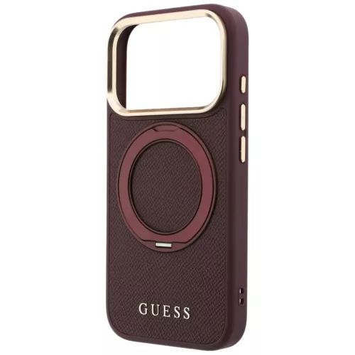 Apple iPhone 18 Pro Max / 17 Pro Max Bordó Guess 360° gyűrűs kitá-3666339654030 6 kép