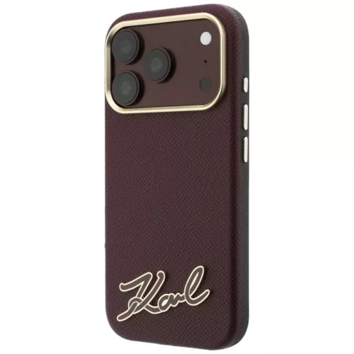 Apple iPhone 18 Pro / 17 Pro bordó Karl Lagerfeld Grained with Resin -3666339657529 2 kép