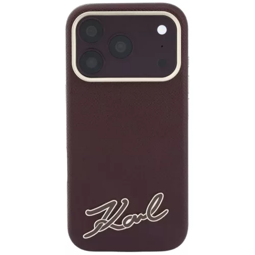 Apple iPhone 18 Pro / 17 Pro bordó Karl Lagerfeld Grained with Resin -3666339657529 3 kép