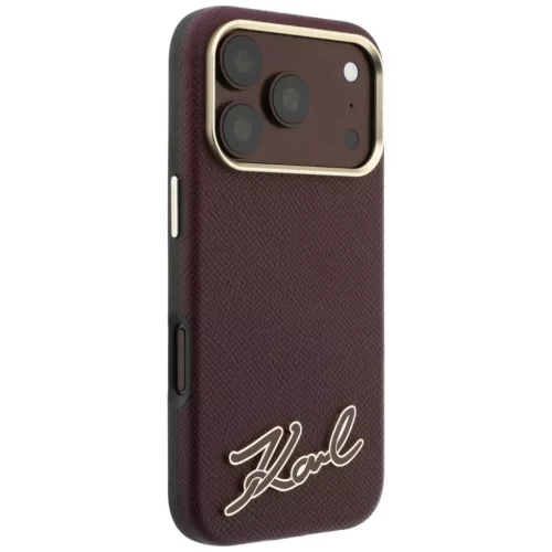 Apple iPhone 18 Pro / 17 Pro bordó Karl Lagerfeld Grained with Resin -3666339657529 4 kép