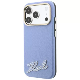 Apple iPhone 18 Pro / 17 Pro világoskék Karl Lagerfeld Grained műgy-3666339657482 2 kép