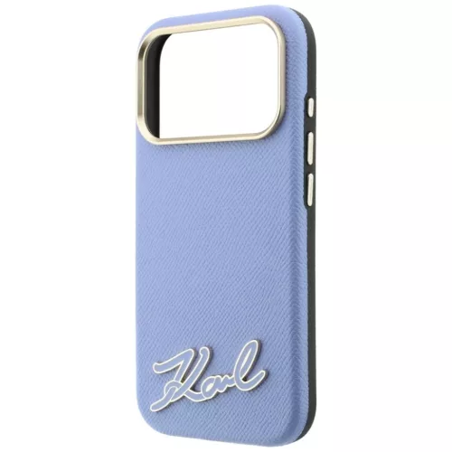 Apple iPhone 18 Pro / 17 Pro világoskék Karl Lagerfeld Grained műgy-3666339657482 6 kép