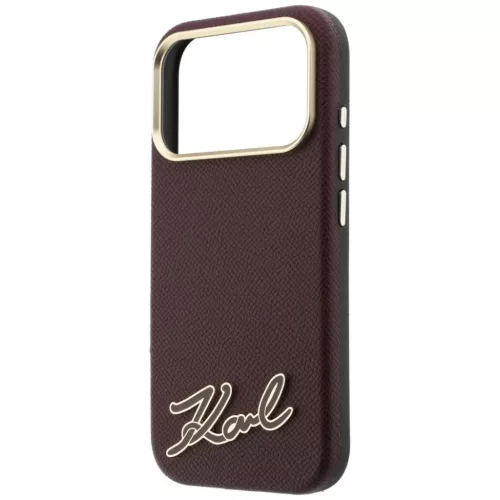 iPhone 18 Pro Max / 17 Pro Max bordó Karl Lagerfeld Grained with Resi-3666339657536 6 kép