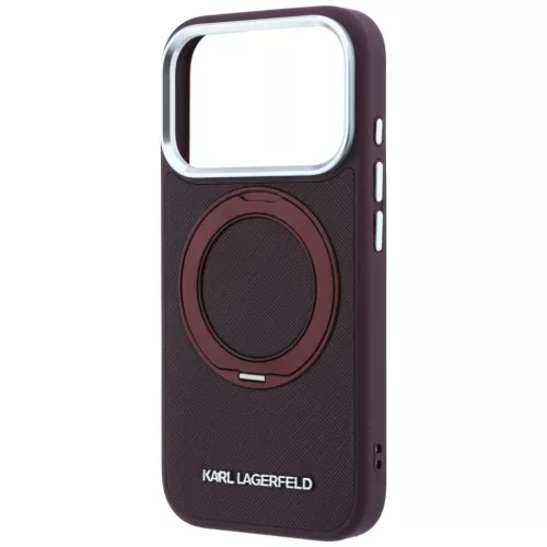 iPhone 18 Pro Max / 17 Pro Max bordó Karl Lagerfeld Ring Stand 360 Sa-3666339657734 6 kép