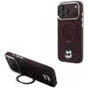 iPhone 18 Pro / 17 Pro bordó Karl Lagerfeld Ring Stand 360 Choupette Head Pin MagSafe tok