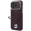 iPhone 18 Pro / 17 Pro bordó Karl Lagerfeld Ring Stand 360 Choupette -3666339658441 2 kép