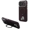 iPhone 18 Pro / 17 Pro Bordó Karl Lagerfeld Ring Stand 360 Karl & Choupette Heads Pin MagSafe tok