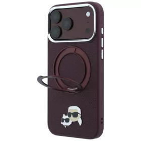 iPhone 18 Pro / 17 Pro Bordó Karl Lagerfeld Ring Stand 360 Karl & Cho-3666339658564 2 kép