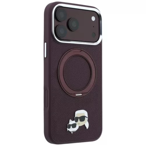 iPhone 18 Pro / 17 Pro Bordó Karl Lagerfeld Ring Stand 360 Karl & Cho-3666339658564 4 kép