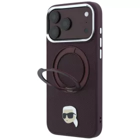 iPhone 18 Pro / 17 Pro bordó Karl Lagerfeld Ring Stand 360 Karl Head -3666339658724 2 kép