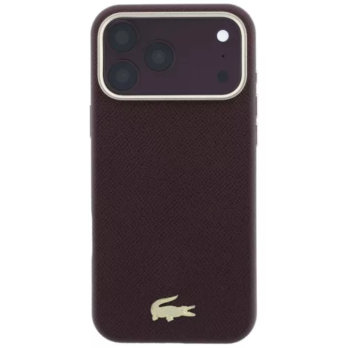iPhone 18 Pro / 17 Pro Bordó Lacoste Champs Elysees Embossed MagSafe -3666339646103 3 kép