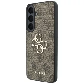 Guess Leather 4G fém logós hátlap tok Samsung Galaxy S26 FE, barna-3666339686307 2 kép