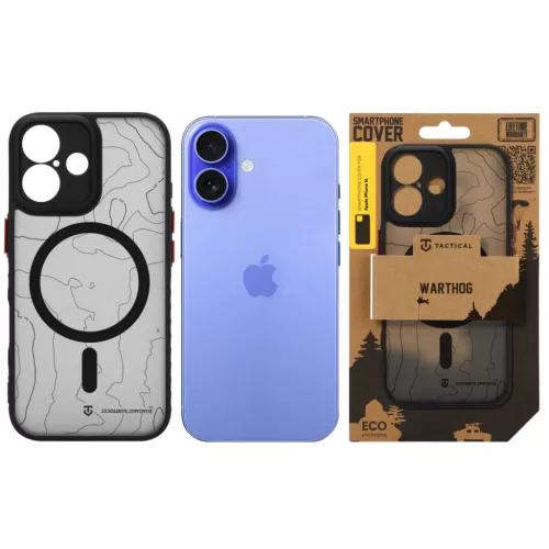Apple iPhone 16 aszfaltszürke Tactical MagForce Warthog hátlap tok-8596311319969 6 kép