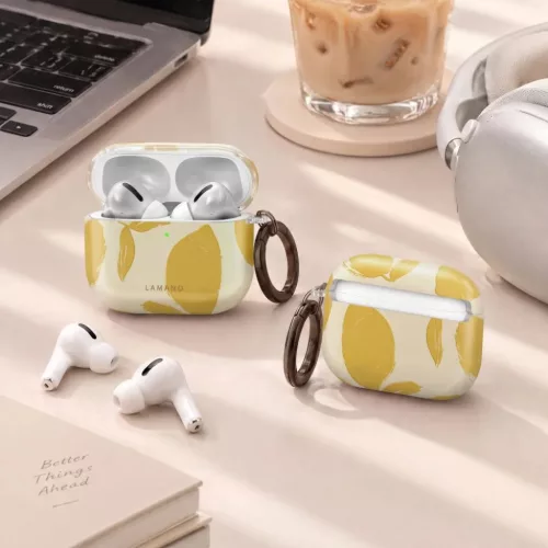 Apple AirPods Pro 3 Lemon Haze Tech-Protect Lamano fülhallgató tok k-5906302343027 9 kép