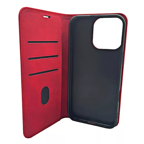 Xiaomi 17T piros Smart Suede oldalra nyíló műbőr tok-5908067011487 3 kép